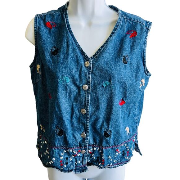 Don't Mess With Texas Jackets & Blazers - Vintage Embroidered Denim Vest Don't Mess With Texas Western Y2K